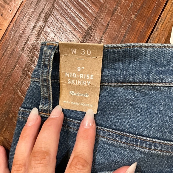 Madewell 9” Mid-Rise Skinny Jeans in Pleasant Wash Women’s Size 30 - Picture 6 of 15